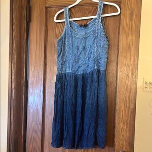 Raya Sun Two-Tone Blue Mini Dress